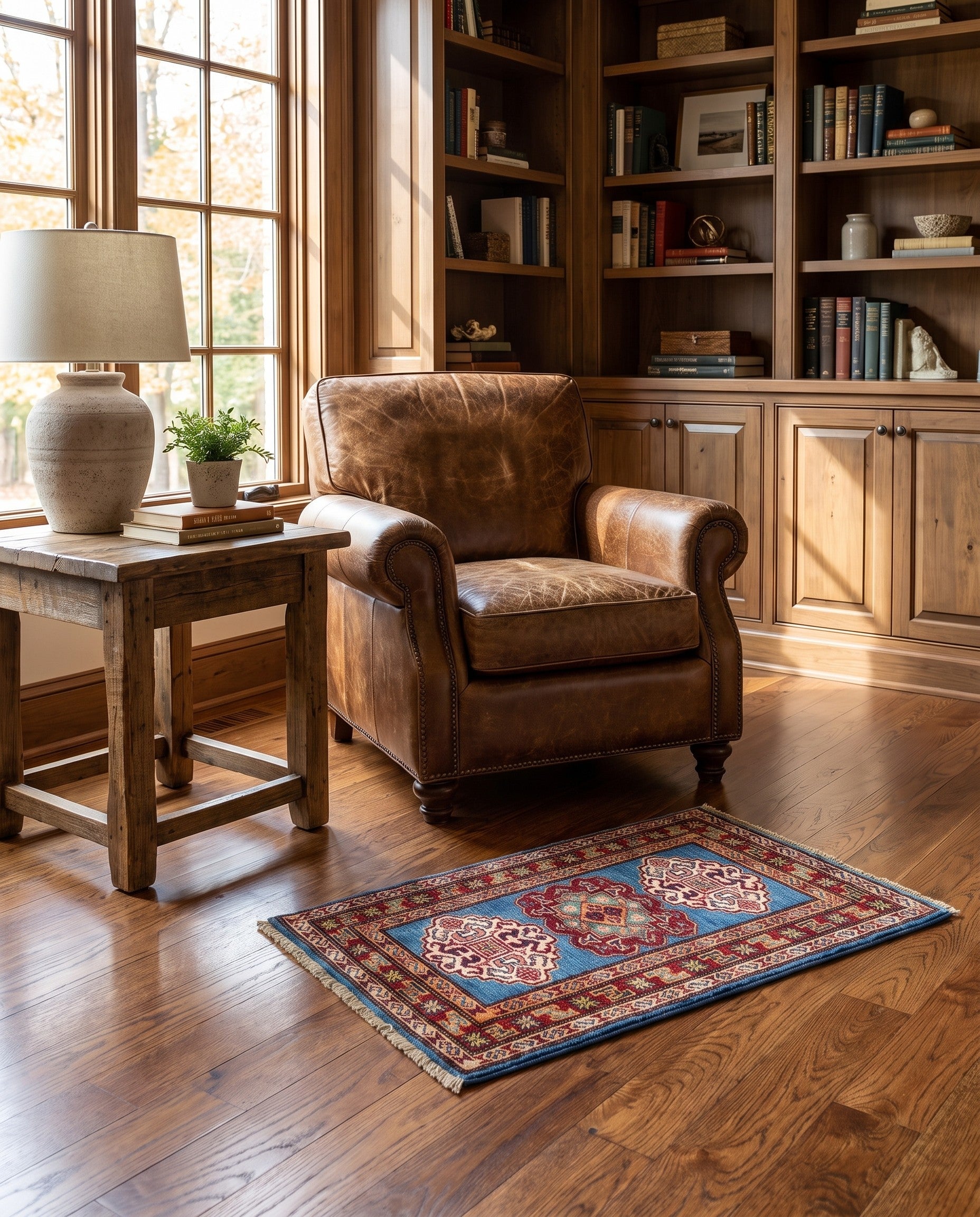 2' x 2' 9 Hand Knotted Kazak Rug