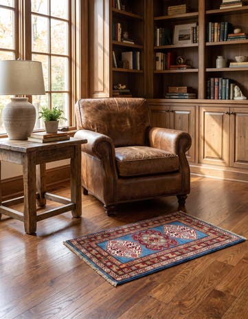 2' x 2' 9 Hand Knotted Kazak Rug