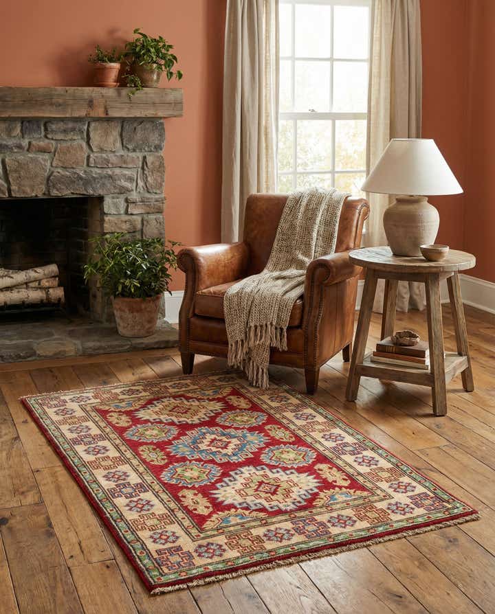 2' 8 x 4' 3 Hand Knotted Kazak Rug