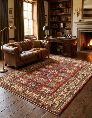 4' 11 x 6' 11 Hand Knotted Kazak Oriental Rug