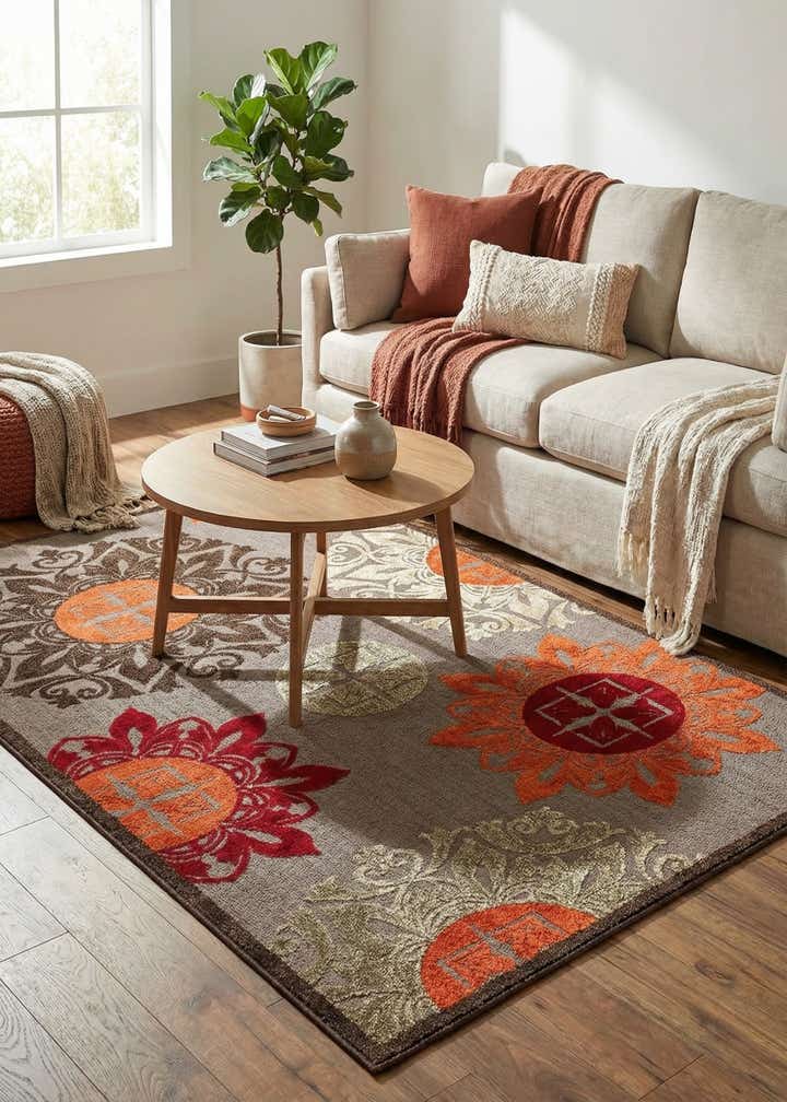 5' x 8' Easy-Clean Modern Indoor / Outdoor Rug