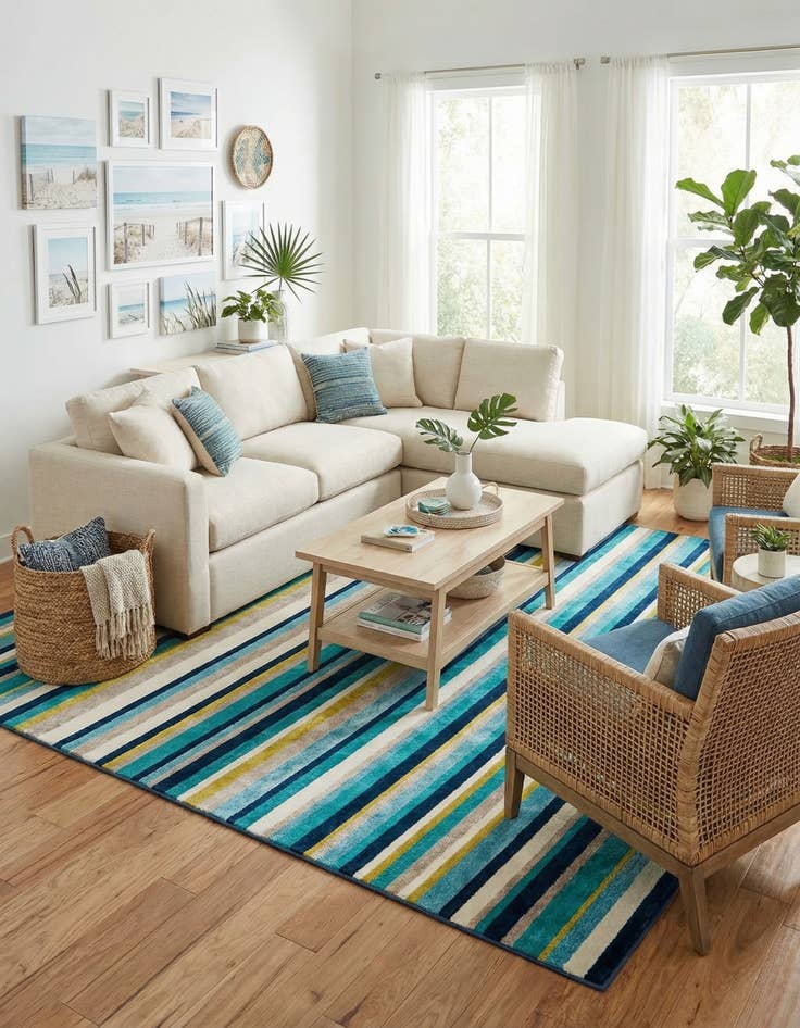 Detail image of 10' x 10' Azalea Square Rug