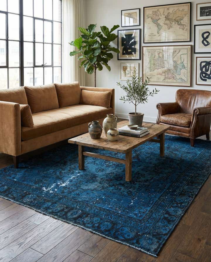 6' 4 x 9' Hand Knotted Ultra Vintage Persian Wool Rug