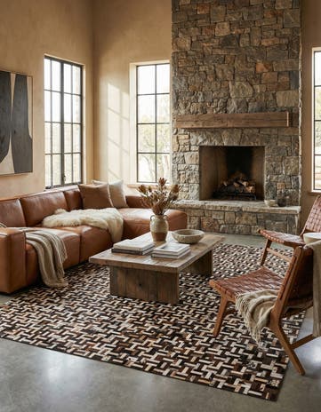 8' 1 x 10' Cowhide - Patchwork Rug