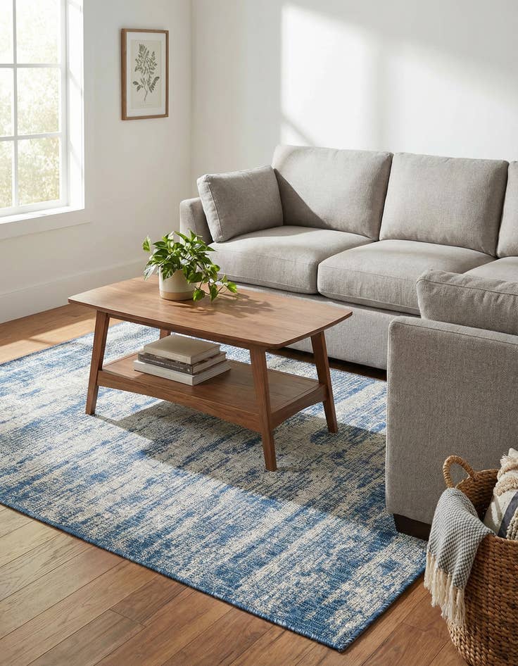 Detail image of 4' x 6'  Washable Modern Indoor / Outdoor Rug