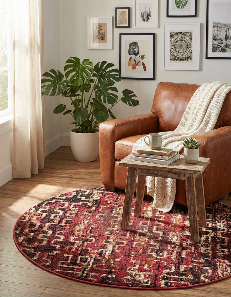 Detail image of  3' x 3' Saturn Round Rug