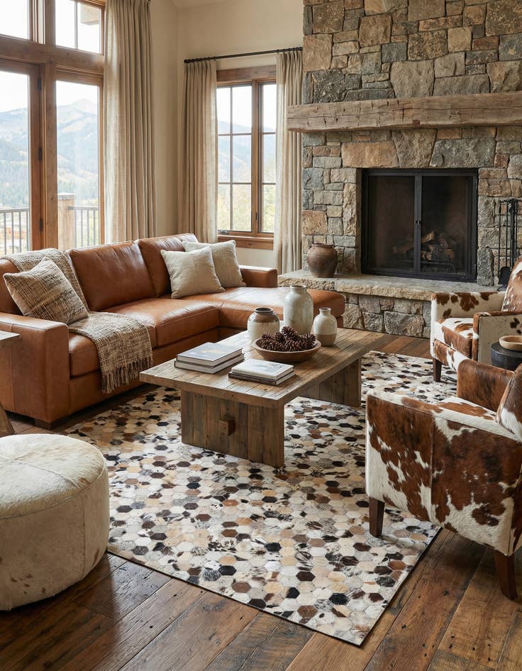 Detail image of 5' x 8' Cowhide Rug