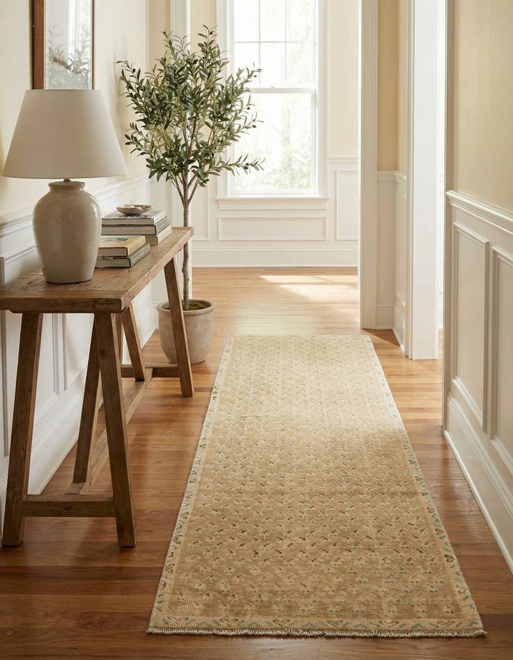 Detail image of 2' 3 x 9'  Hand Knotted Ultra Vintage Persian Wool Runner Rug