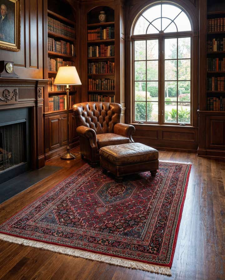 4' x 5' 11 Hand Knotted Bidjar Wool Rug