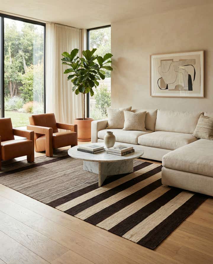 5' 9 x 7' 9 Hand Woven Kilim Modern Wool Rug