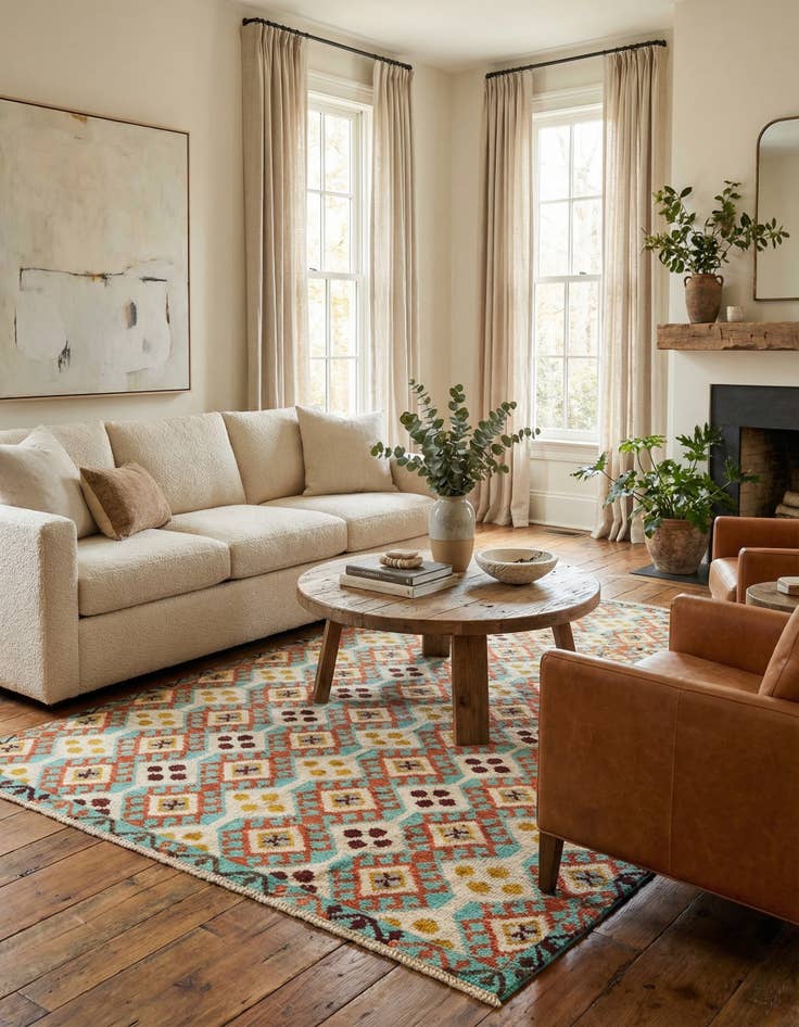 Detail image of 6' x 8' 3  Hand Knotted Darya Wool Rug