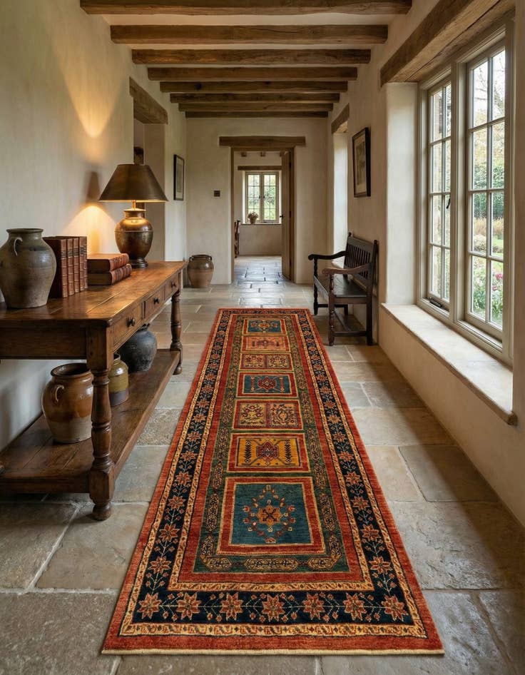 Detail image of  2' 9 x 9' 10 Luribaft Wool Runner Rug