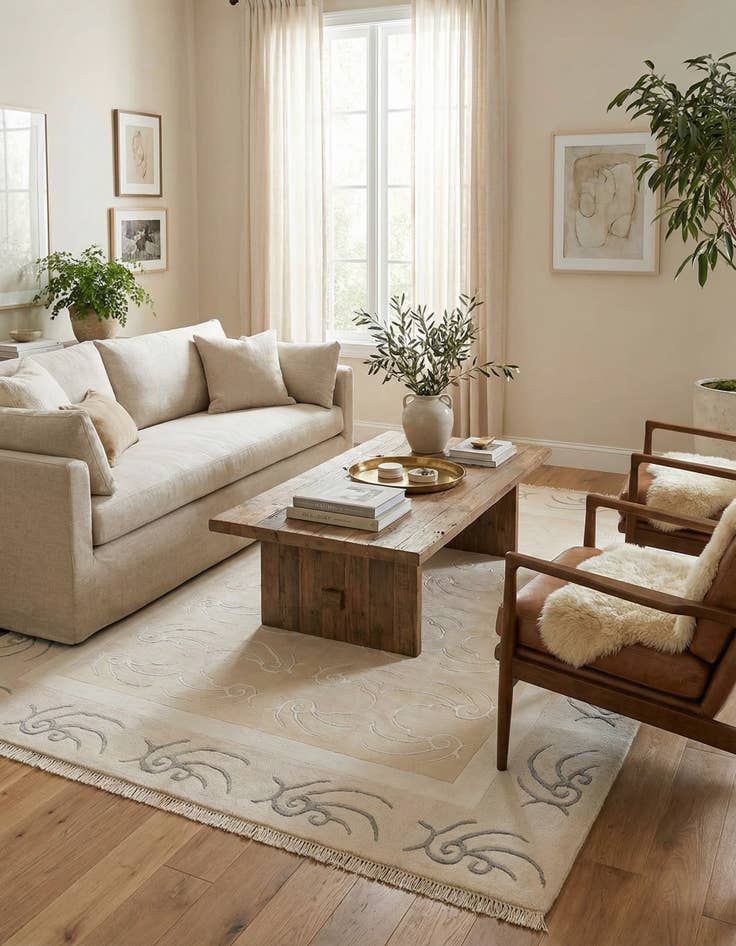 Detail image of 5' 7 x 7' 10  Hand Knotted Darya Wool Rug