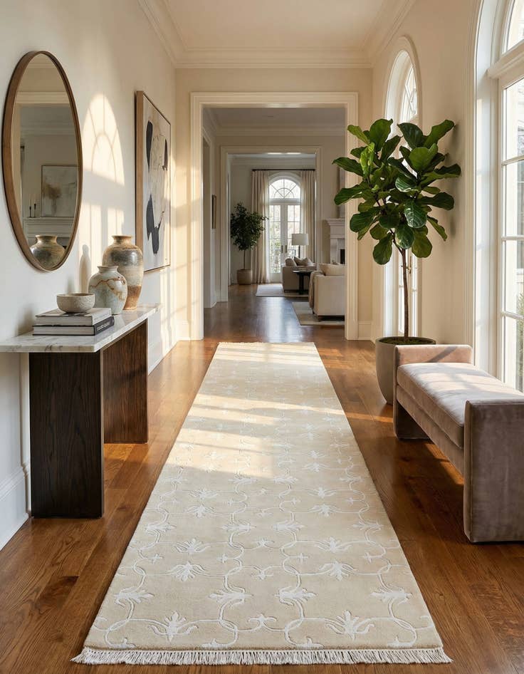 Detail image of 2' 8 x 13'  Hand Knotted Darya Wool Runner Rug