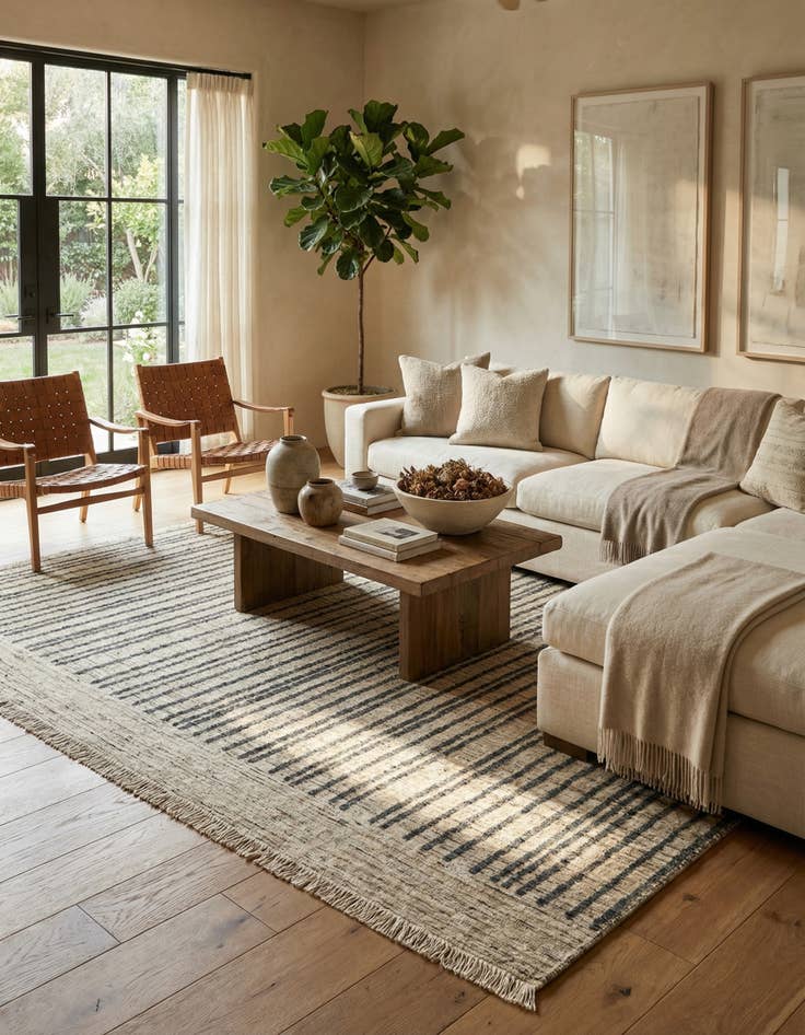 Detail image of  8' x 10'  Hand Knotted Darya Wool Rug