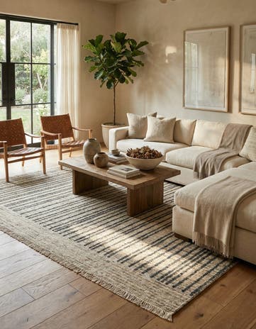 8' x 10' Hand Knotted Darya Wool Rug