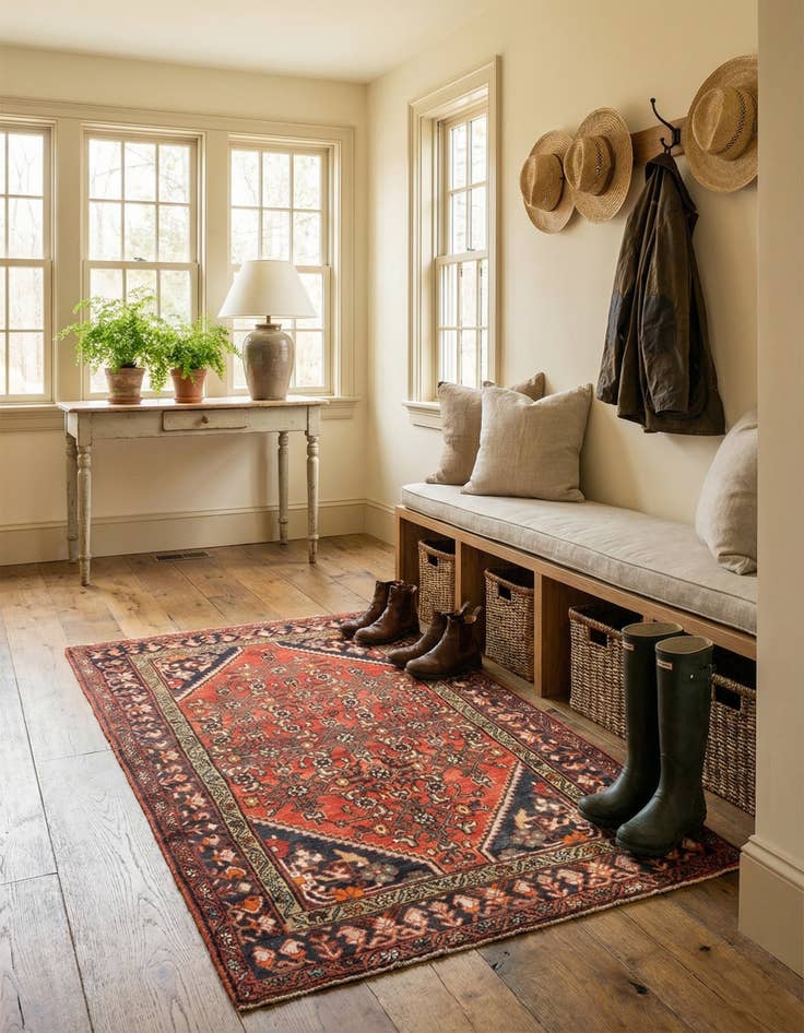 Detail image of 3' 7 x 5' 3 Hamedan Rug