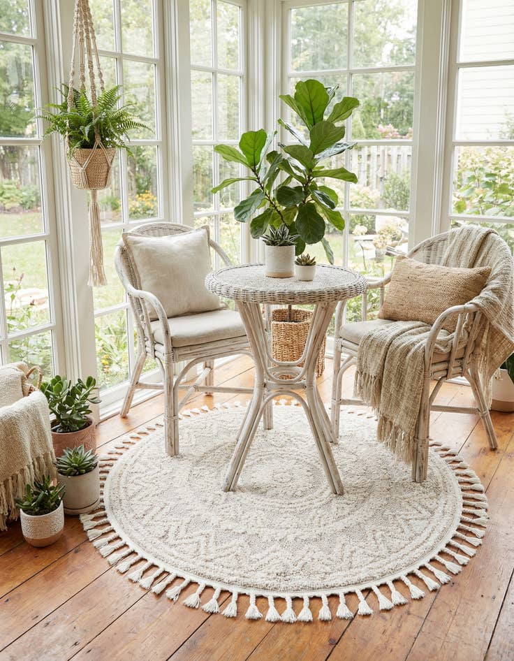 Detail image of  4' x 4' Boho Round Rug