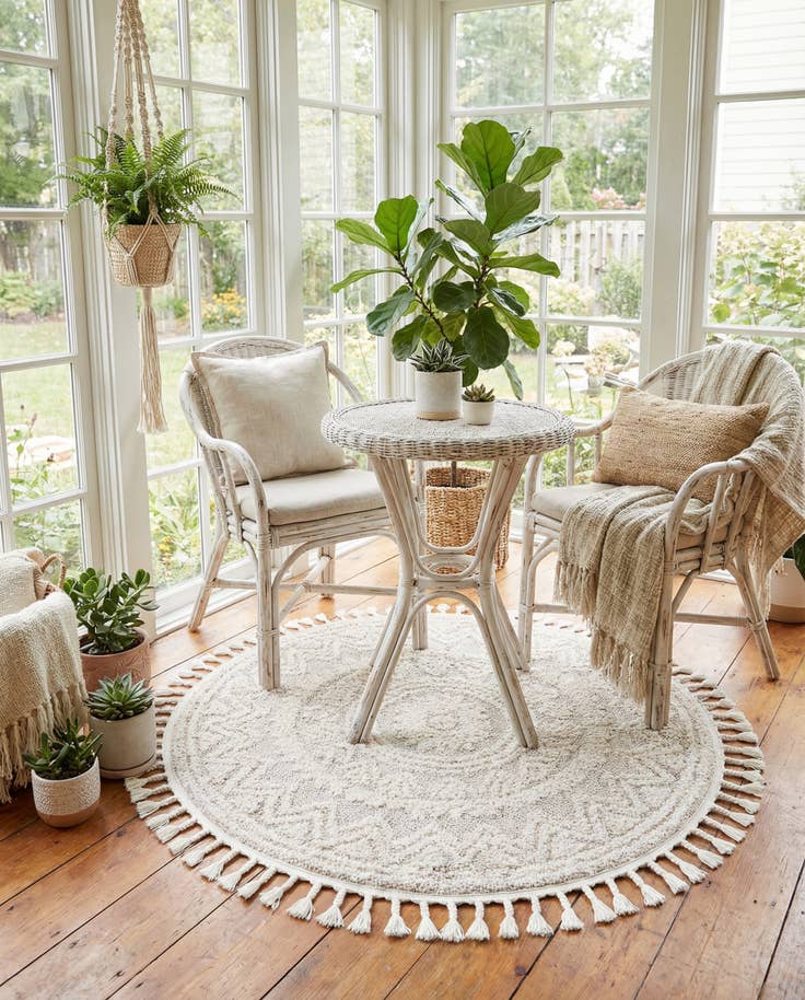 Detail image of 4' x 4' Boho Round Rug