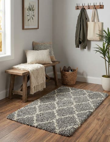 2' x 3' Lattice Shag Rug