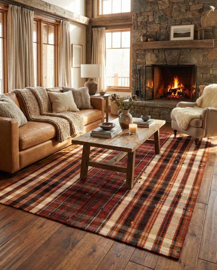 Detail image of 4' 11 x 6' 6 Jajim Rug