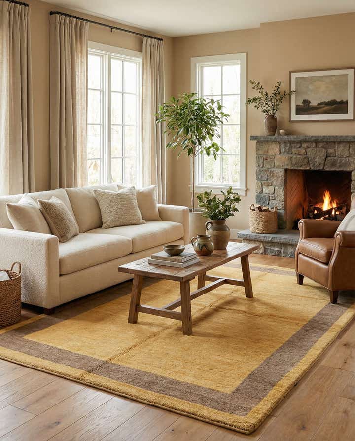 5' 5 x 8' Hand Knotted Gabbeh Wool Rug