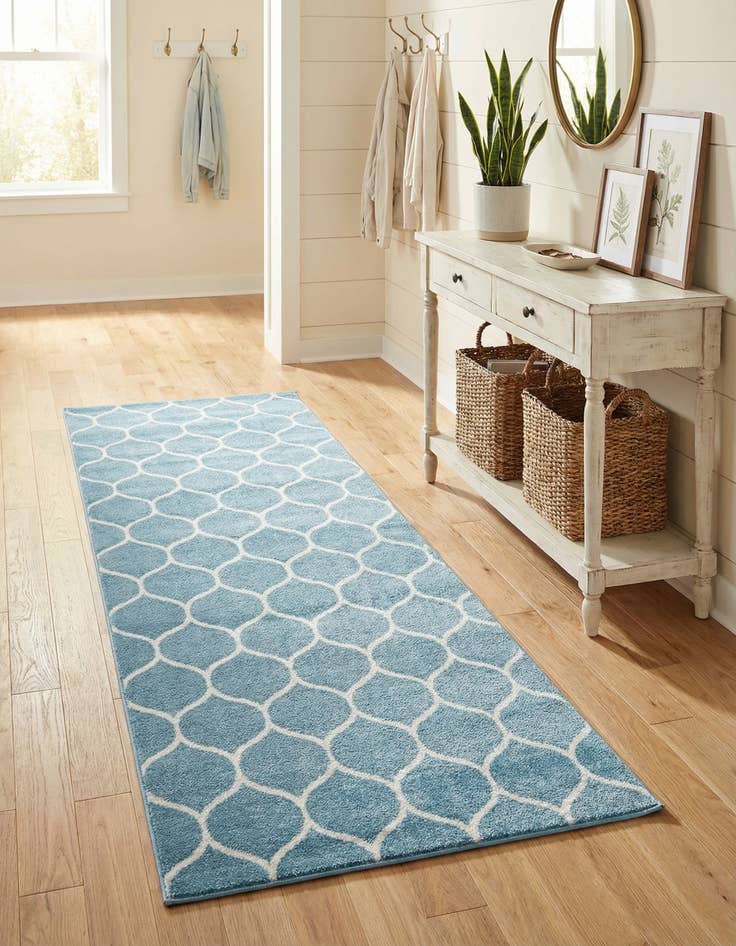 Detail image of 3' x 6' Trellis Frieze Runner Rug