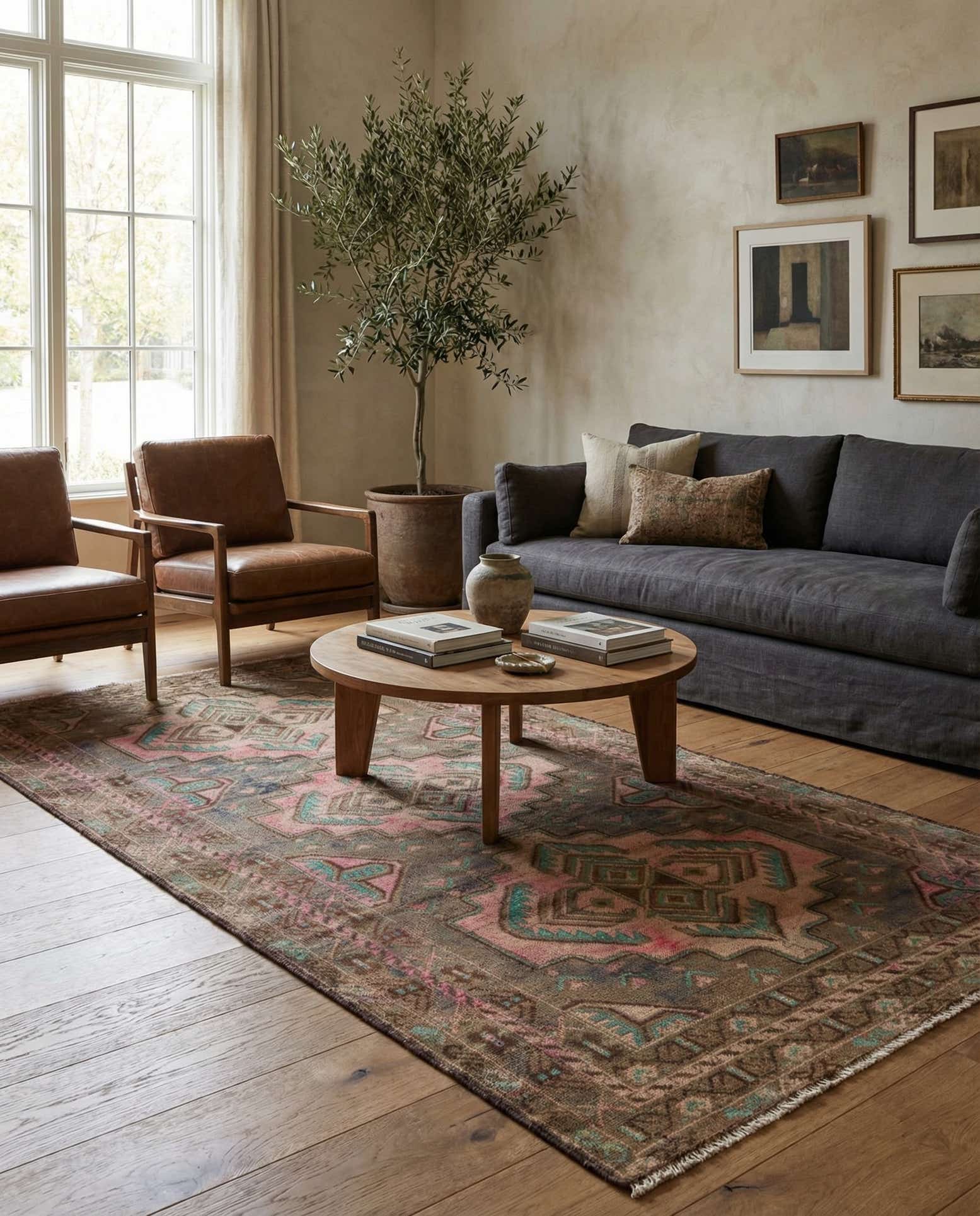 3' 4 x 6' 9 Hand Knotted Ultra Vintage Persian Wool Runner Rug