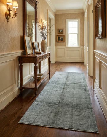 5' x 9' 9 Hand Knotted Over-Dyed Ziegler Runner Rug