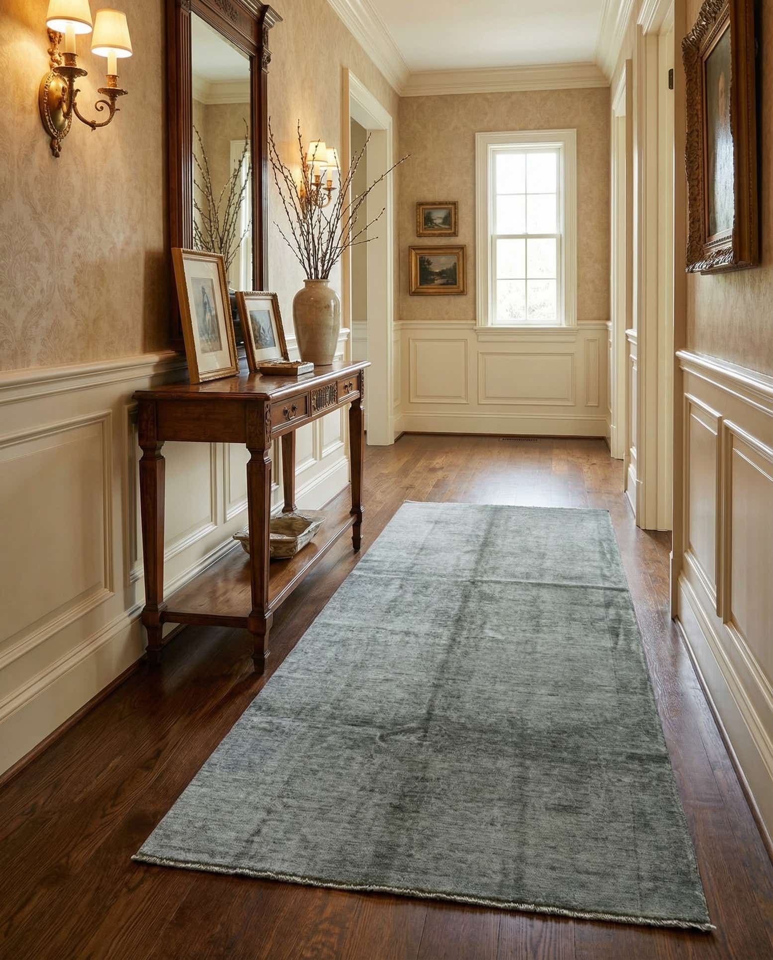 5' x 9' 9 Hand Knotted Over-Dyed Ziegler Runner Rug