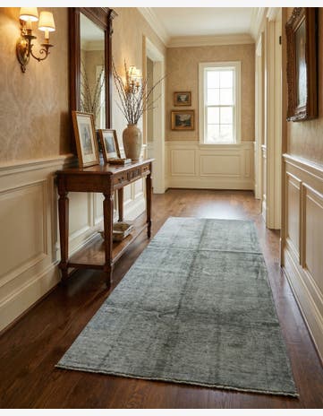 5' x 9' 9 Hand Knotted Over-Dyed Ziegler Runner Rug