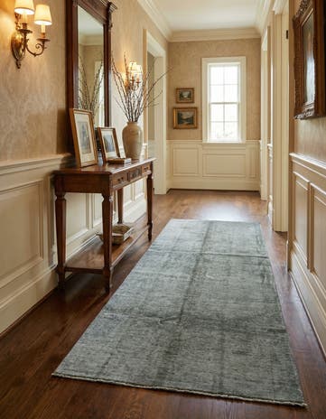 5' x 9' 9 Hand Knotted Over-Dyed Ziegler Runner Rug
