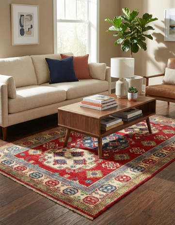 4' x 6' Hand Knotted Kazak Rug
