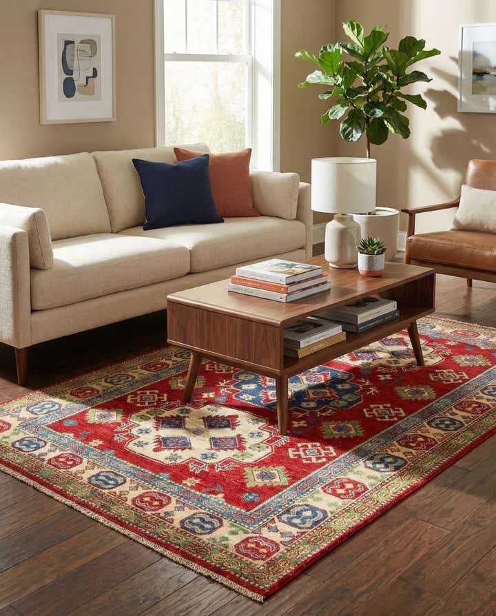 4' x 6' Hand Knotted Kazak Rug