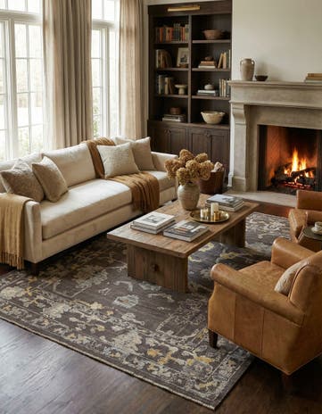 8' 1 x 10' 4 Hand Knotted Oushak Wool Rug