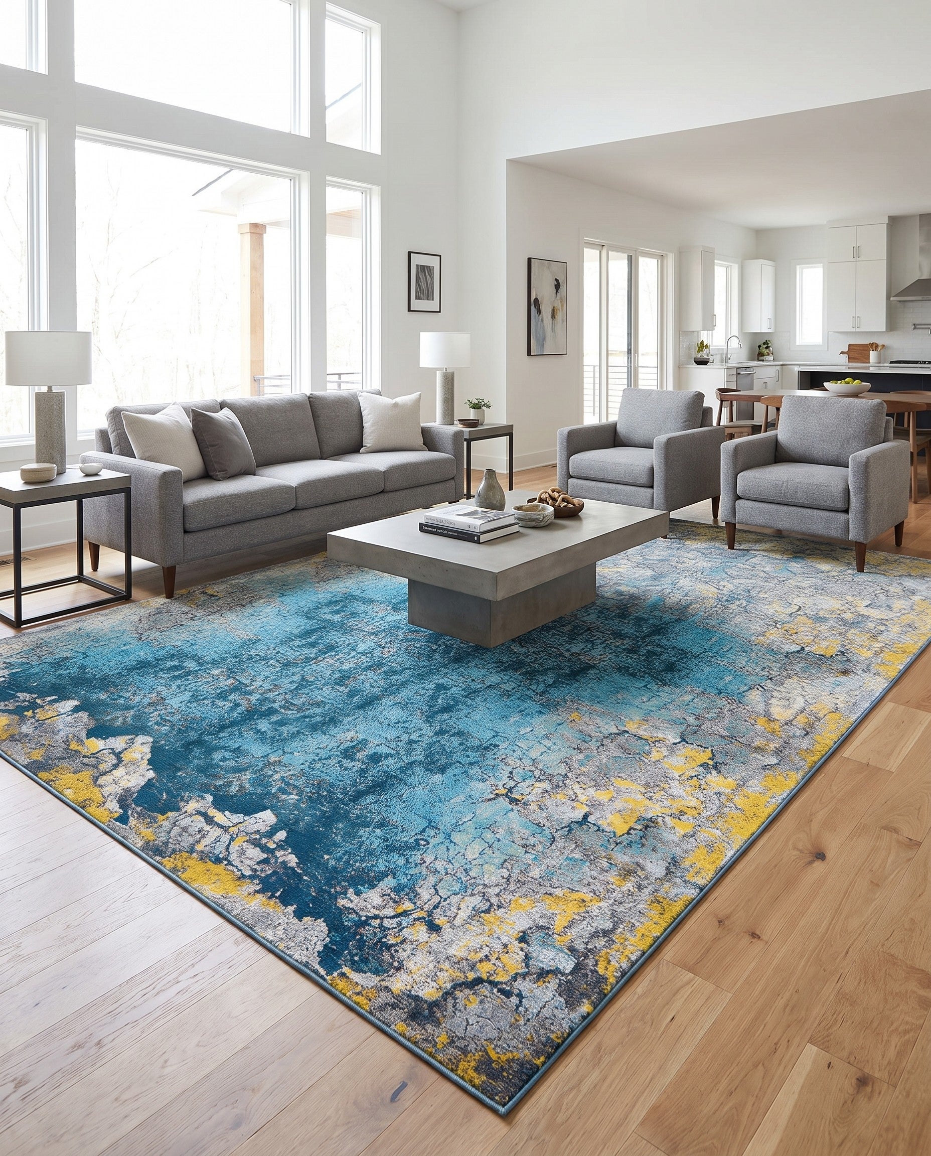 10' x 14' Easy-Clean Modern Indoor / Outdoor Rug