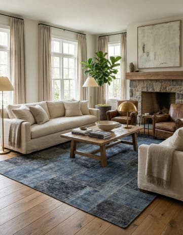6' 2 x 9' Hand Knotted Ultra Vintage Persian Wool Rug