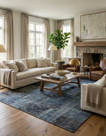 6' 2 x 9' Hand Knotted Ultra Vintage Persian Wool Rug