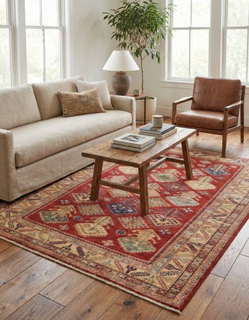 4' 10 x 6' 7 Hand Knotted Kazak Oriental Rug