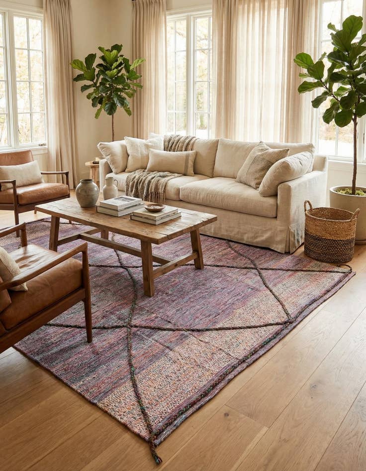Detail image of 7' 7 x 9' 4 Hand Knotted Moroccan Wool Rug