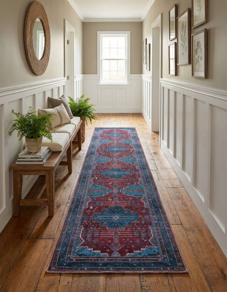 Detail image of 2' 7 x 13'  Washable Mangata Runner Rug