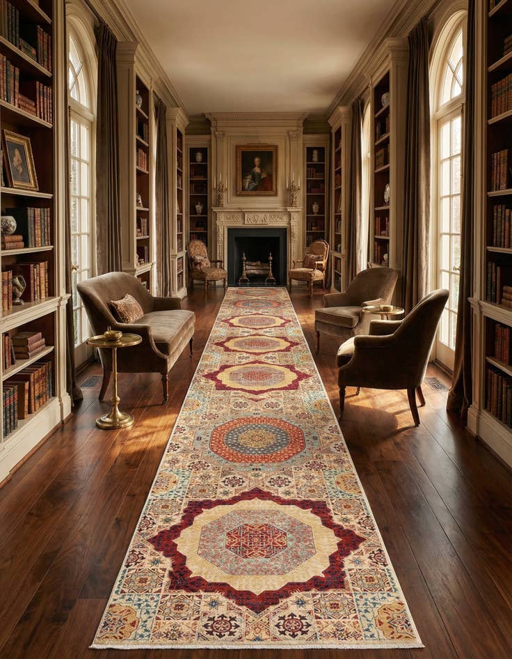 Detail image of 2' 9 x 15' 11 Hand Knotted Amina Rug