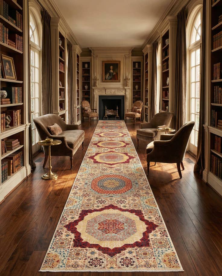 Detail image of 2' 9 x 15' 11 Hand Knotted Amina Rug