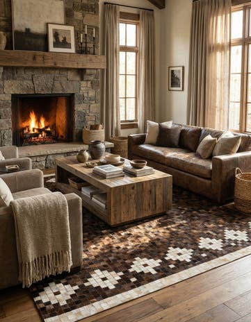 5' 1 x 8' 1 Cowhide Stocks Rug