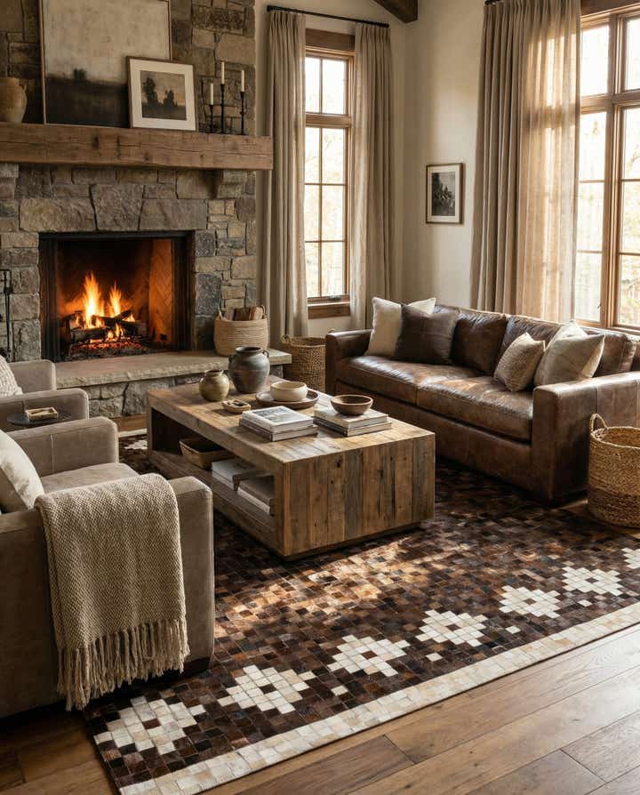 5' 1 x 8' 1 Cowhide Stocks Rug