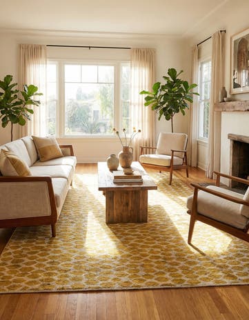 5' 8 x 9' 1 Hand Knotted Darya Wool Rug