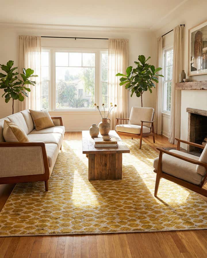 5' 8 x 9' 1 Hand Knotted Darya Wool Rug