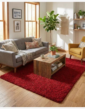 7' 10 x 10' Solid Shag Rug