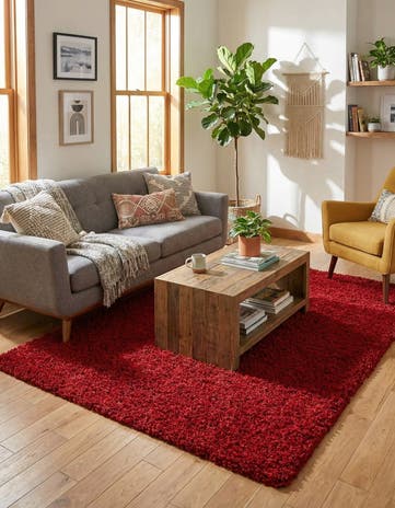 7' 10 x 10' Solid Shag Rug