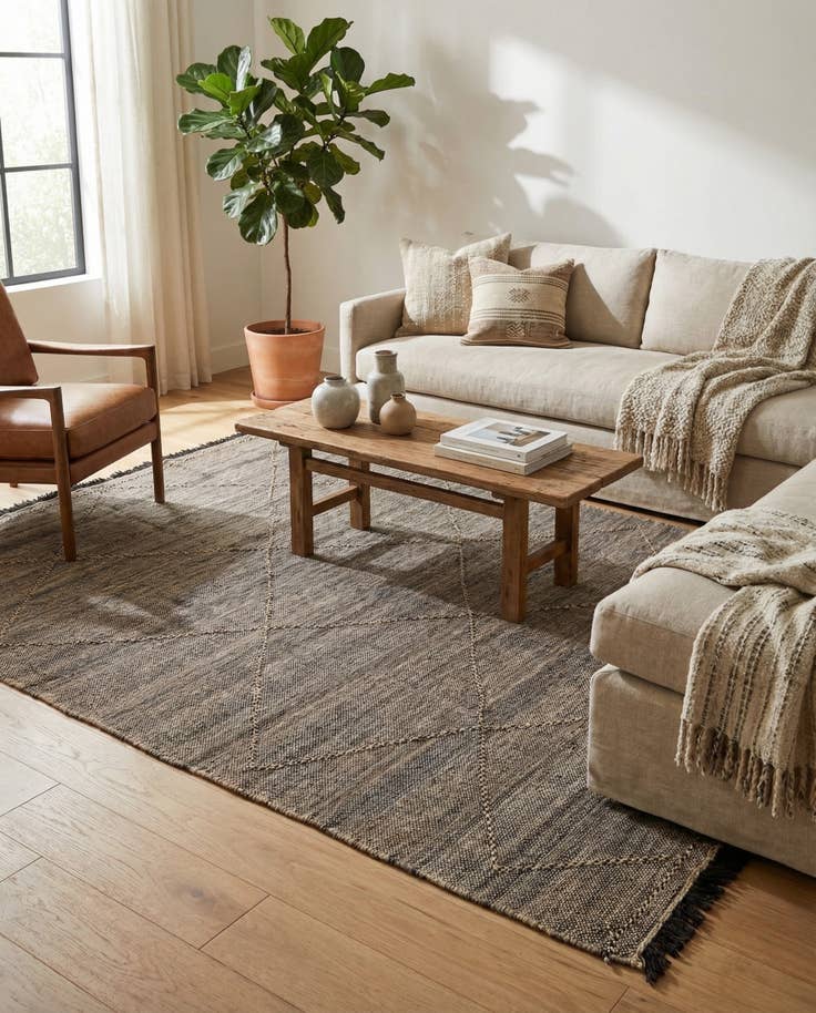 Detail image of 7' x 9' 7 Hand Knotted Moroccan Wool Rug
